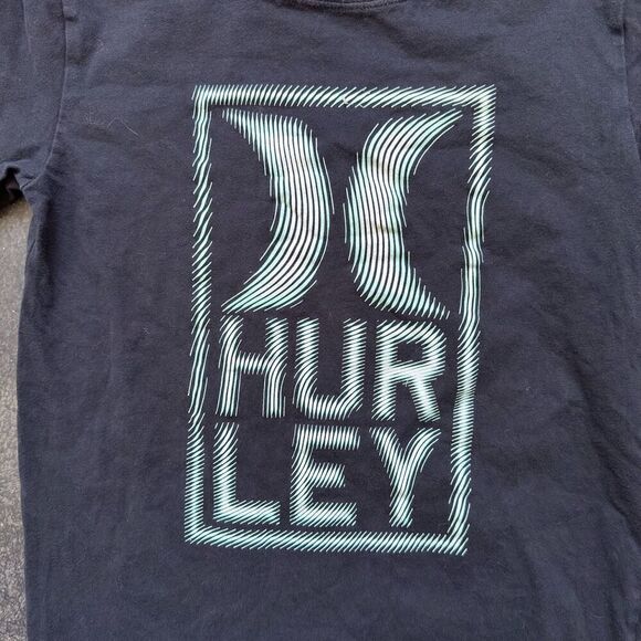 Hurley Short Sleeve T-Shirt Big Graphic Spell-Out Blue Color Kids/Boys Size M - Picture 2 of 8